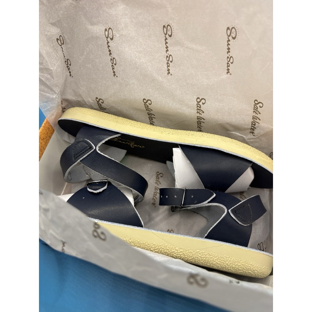 Sun-San Salt Water Big Kids Surfer Navy Sandals Youth Size 2